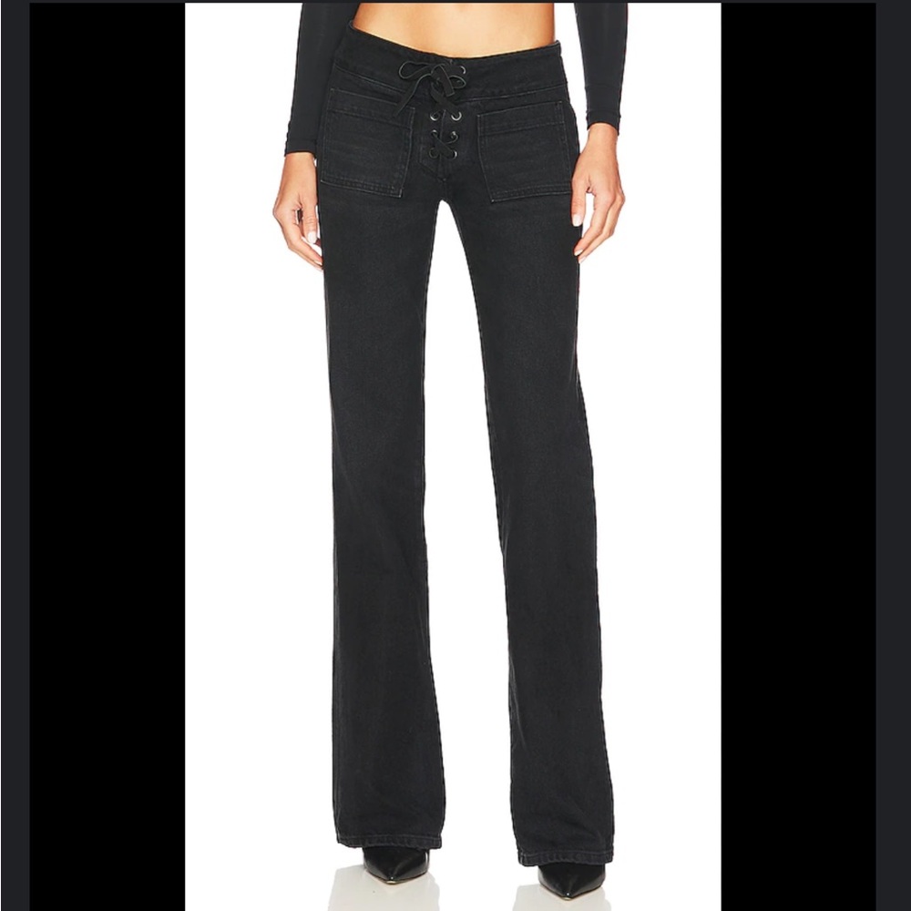 EB Denim low rise lace up jeans! Size 24